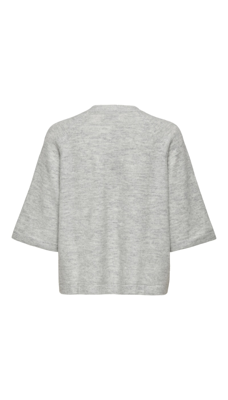 Pull Maille Light Grey Melange ONLSIMONI ONLY - 7 | HAUTS
