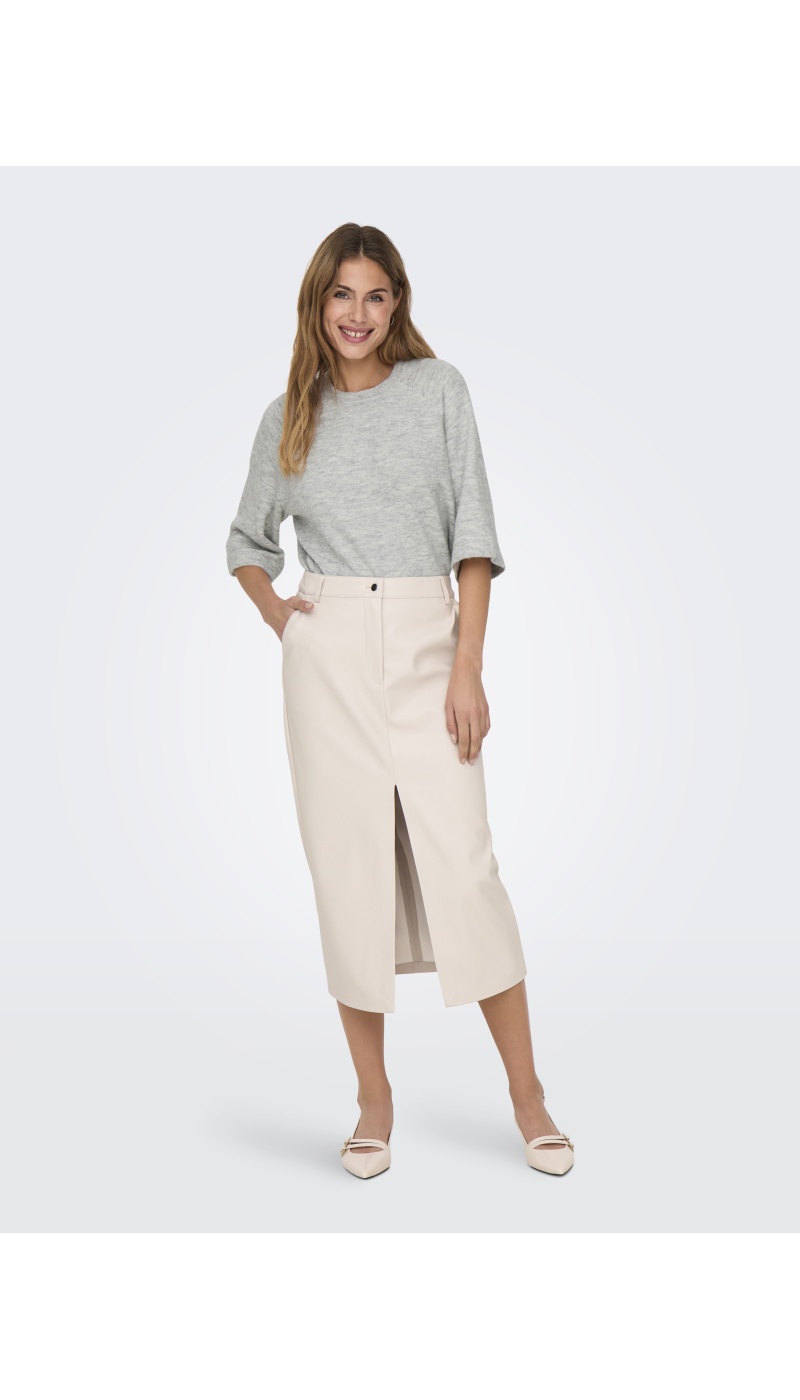 Pull Maille Light Grey Melange ONLSIMONI ONLY - 1 | HAUTS