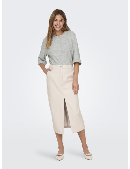 Pull Maille Light Grey Melange ONLSIMONI ONLY - 1 | HAUTS