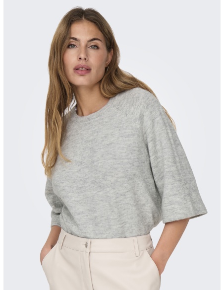 Pull Maille Light Grey Melange ONLSIMONI ONLY - 4 | HAUTS