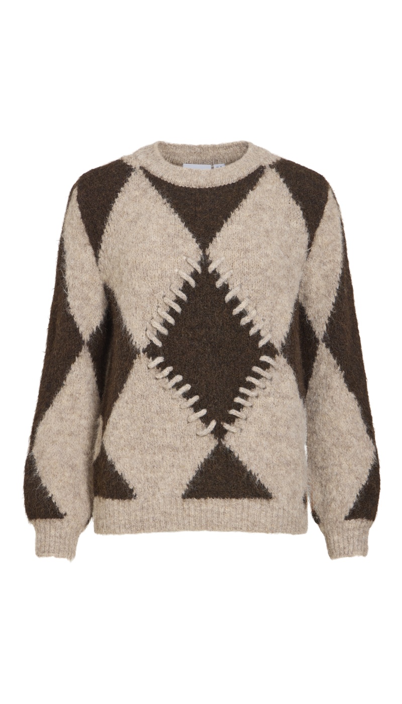 Pull Jacquard Natural Melange VITORA VILA - 4 | Accueil