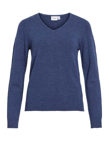 Pull Maille Navy Peony VIRIL VILA - 1 | TOPOS