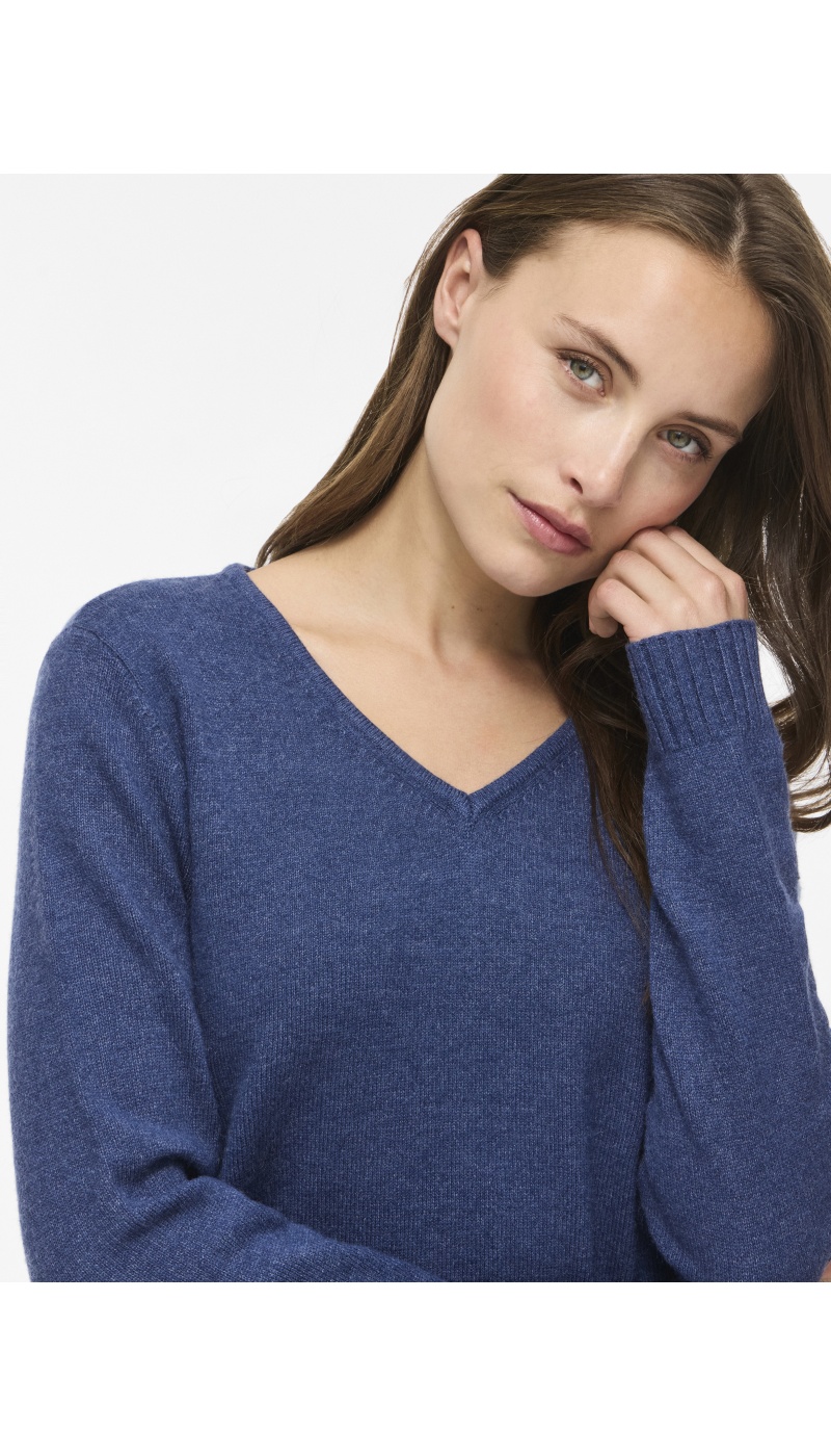 Pull Maille Navy Peony VIRIL VILA - 3 | TOPOS