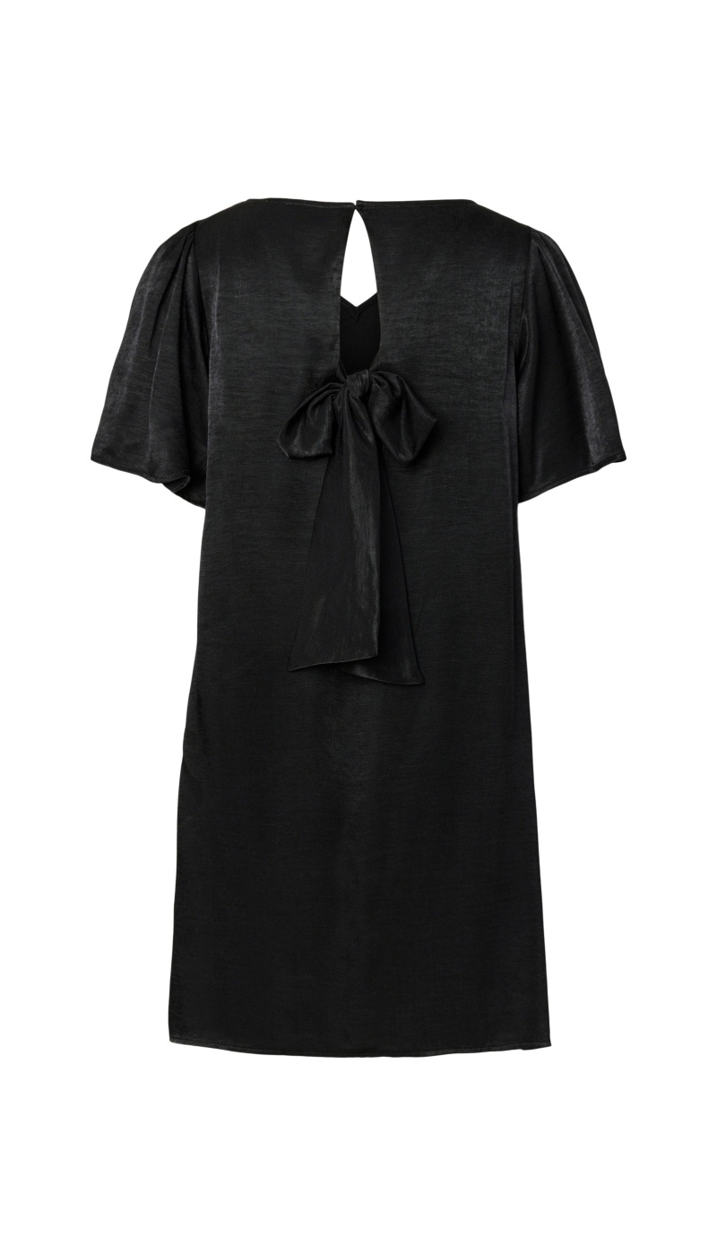 Robe Satiné Black PCEUNICE VILA - 2 | MULHERES