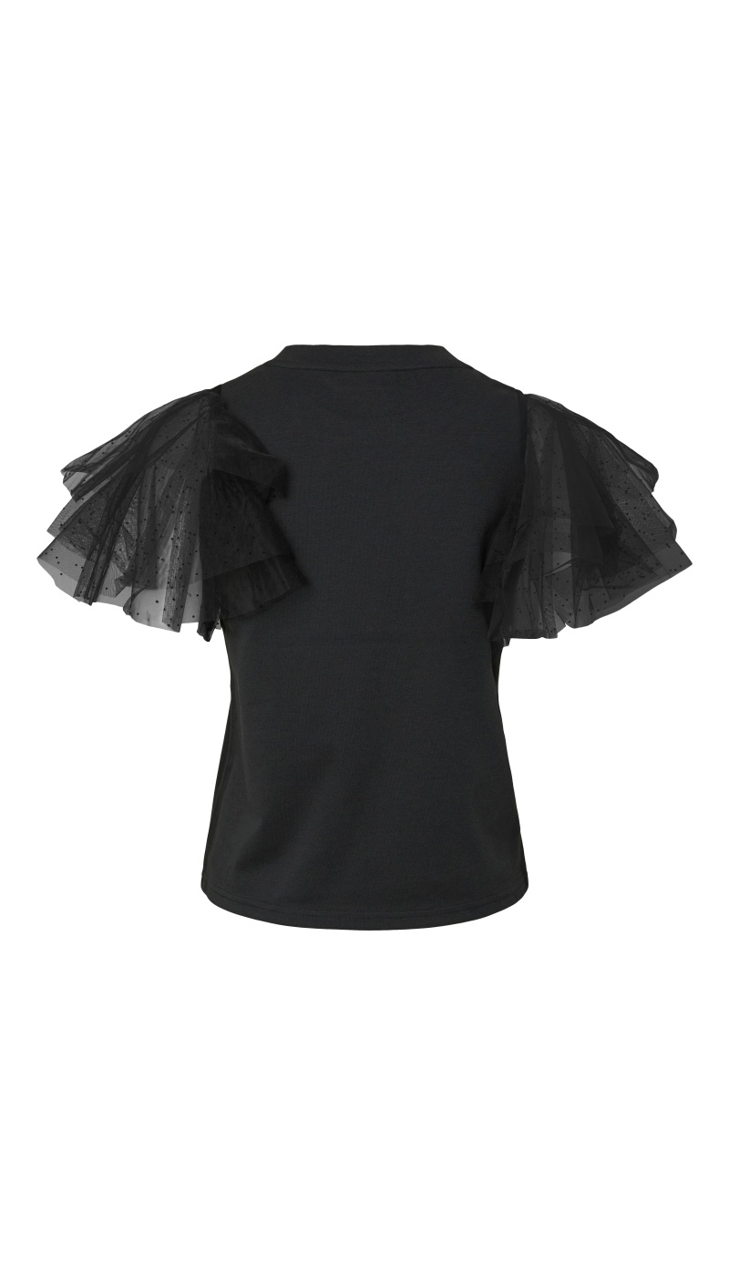 Top Tulle Black PCESTELLE VILA - 1 | TOPOS
