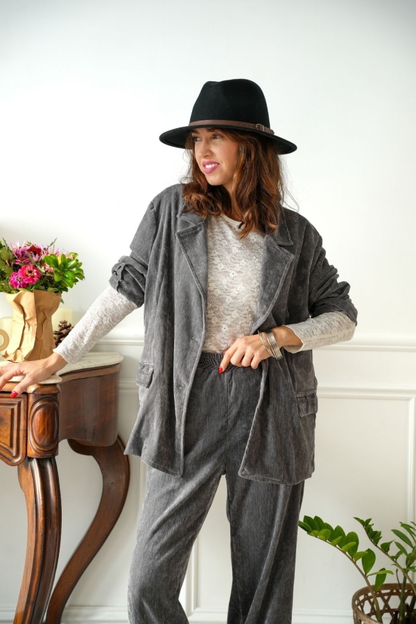 Blazer Velours Gris Banditas COTTER BANDITAS - 1 | Bienvenido