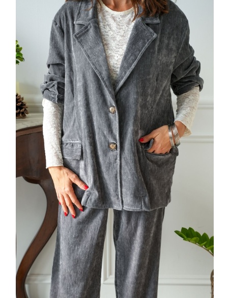 Blazer Velours Gris Banditas COTTER BANDITAS - 2 | Bem-vindo
