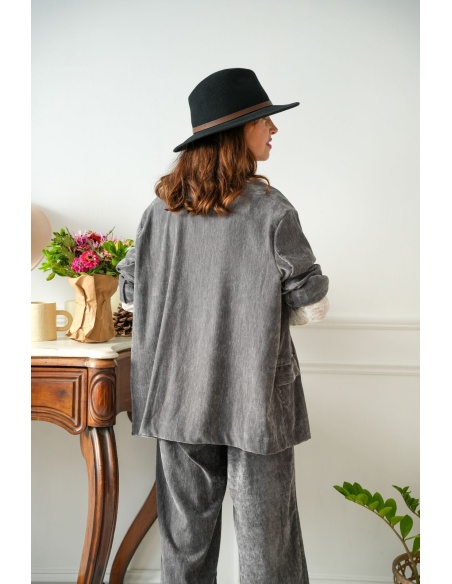 Blazer Velours Gris Banditas COTTER BANDITAS - 4 | Accueil