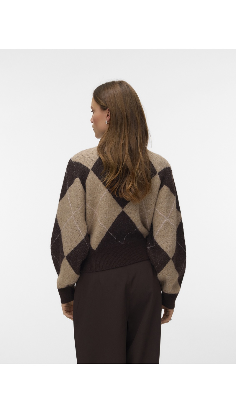 Pull Jacquard Chocolate Torte VMDARLA Vero Moda - 2 | HAUTS