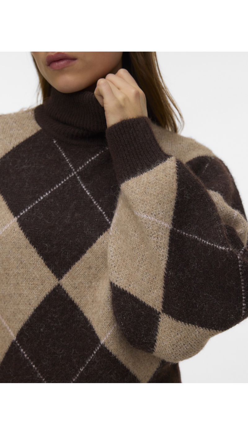 Pull Jacquard Chocolate Torte VMDARLA Vero Moda - 3 | HAUTS
