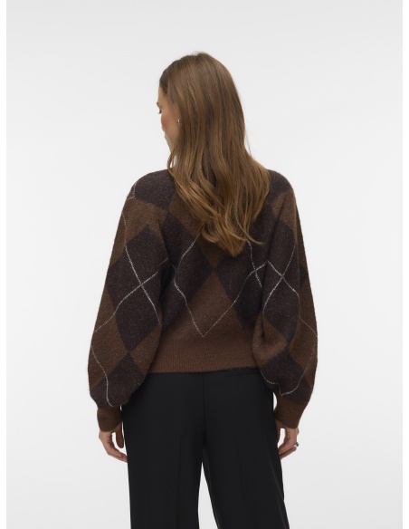 Pull Jacquard Cocoa Brown VMDARLA Vero Moda - 2 | HAUTS