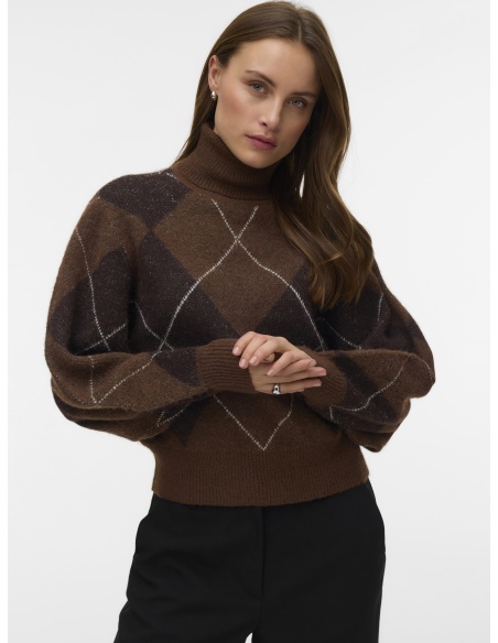 Pull Jacquard Cocoa Brown VMDARLA Vero Moda - 1 | TOPOS