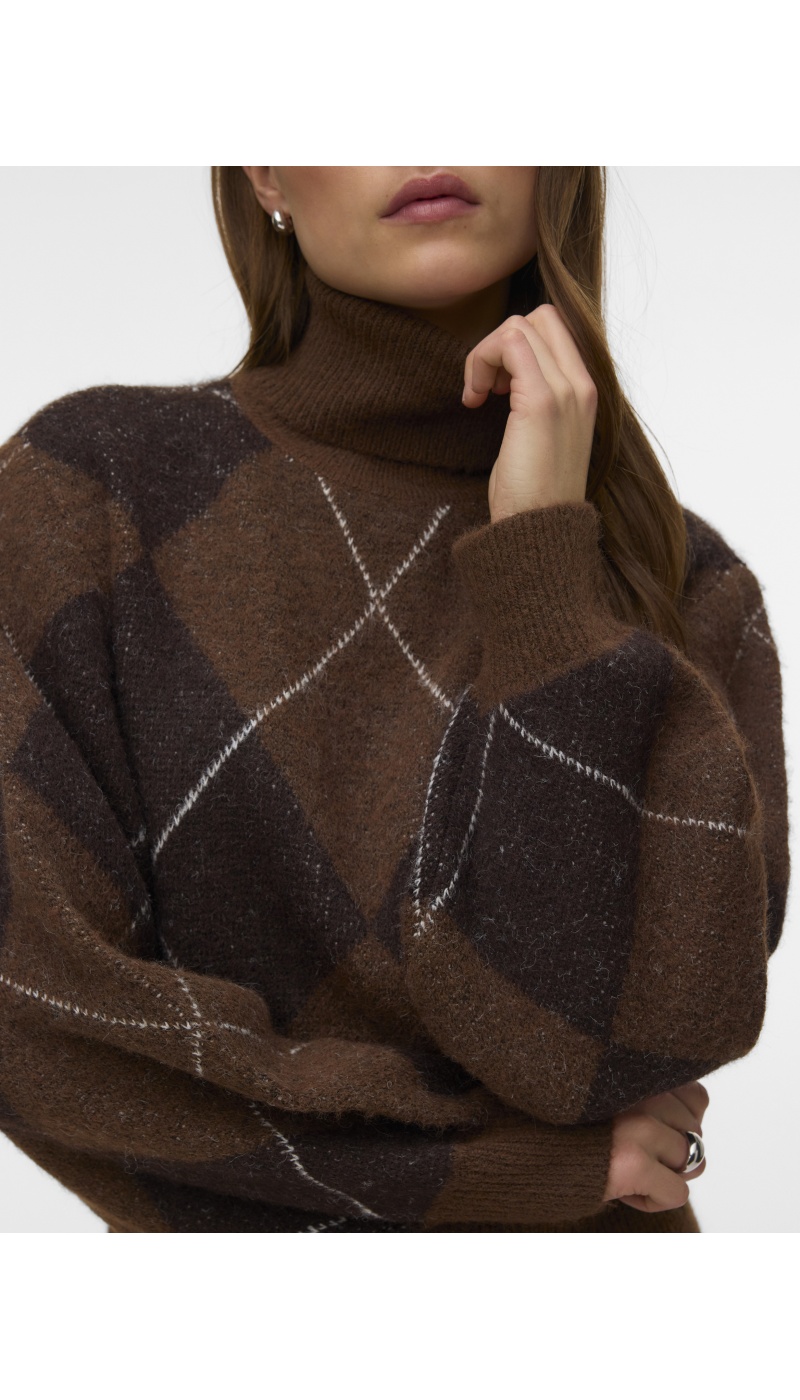 Pull Jacquard Cocoa Brown VMDARLA Vero Moda - 3 | TOPOS