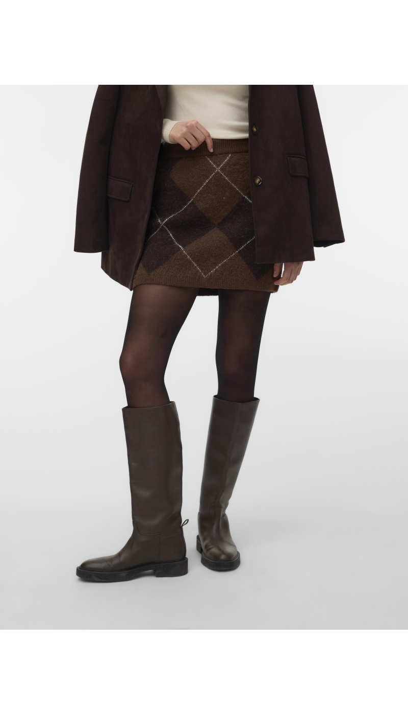 Jupe Jacquard Cocoa Brown VMDARLA Vero Moda - 1 | BAS
