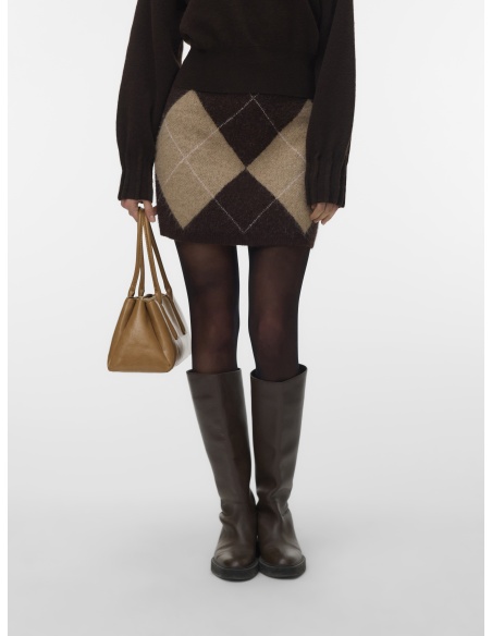 Jupe Jacquard Chocolate Torte VMDARLA Vero Moda - 1 | ABAIXO