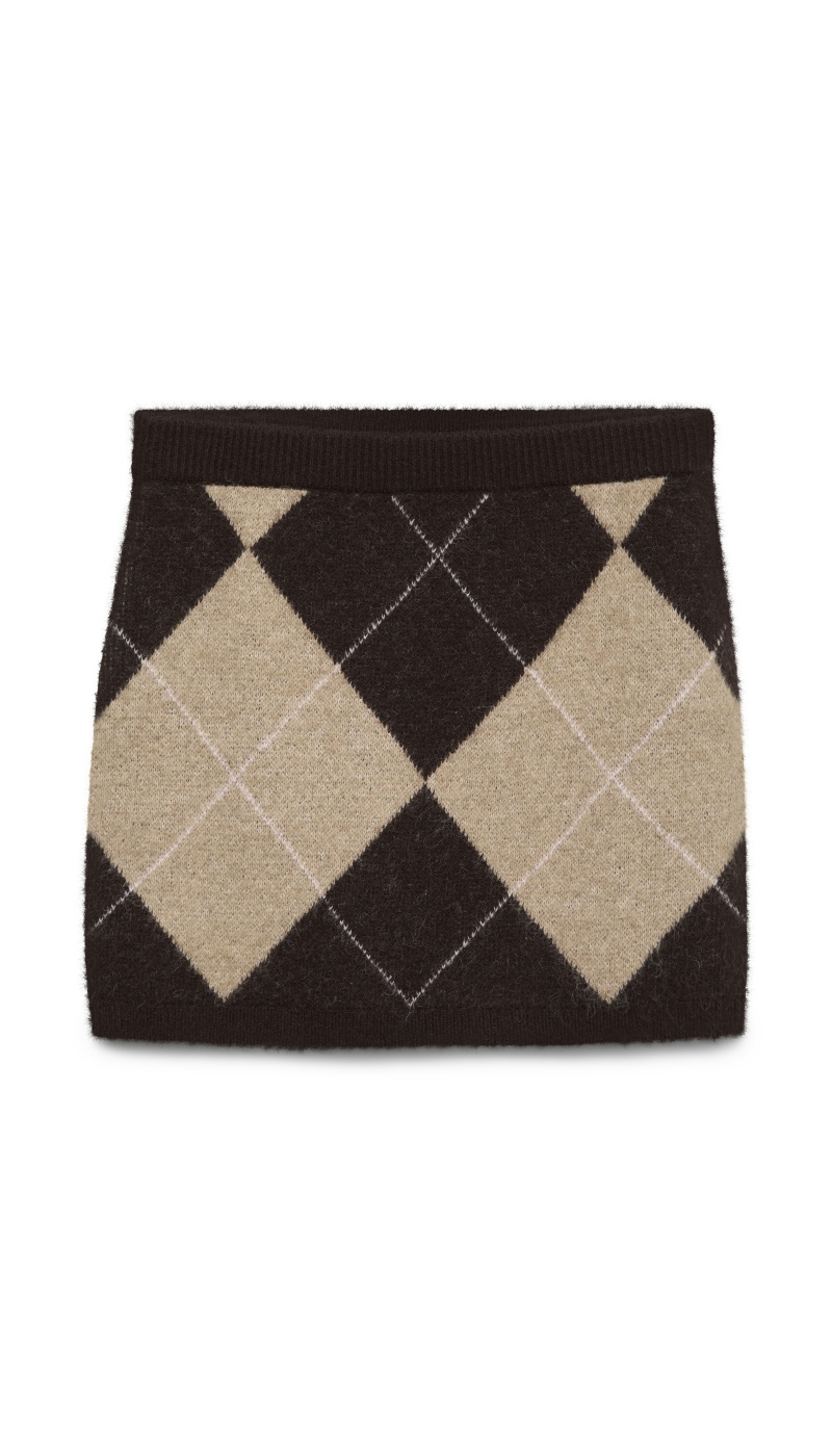 Jupe Jacquard Chocolate Torte VMDARLA Vero Moda - 4 | ABAIXO