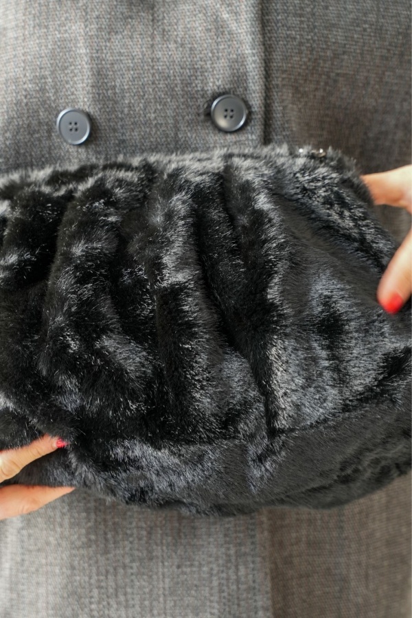 Pochette Fourrure Noir BLAYSI Noho - 2 | Accueil 2