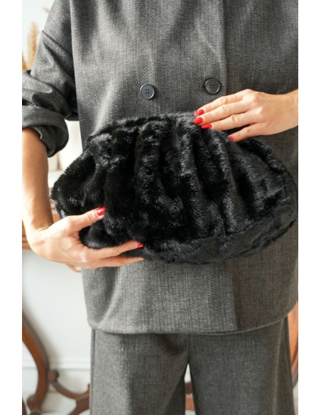 Pochette Fourrure Noir BLAYSI Noho - 2 | Accueil