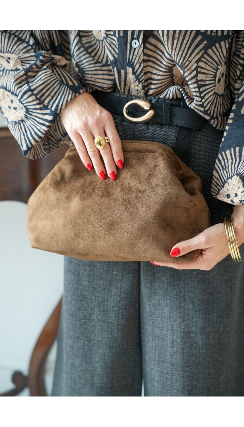 Sac Suédine Marron FIKAS Noho - 1 | Accueil