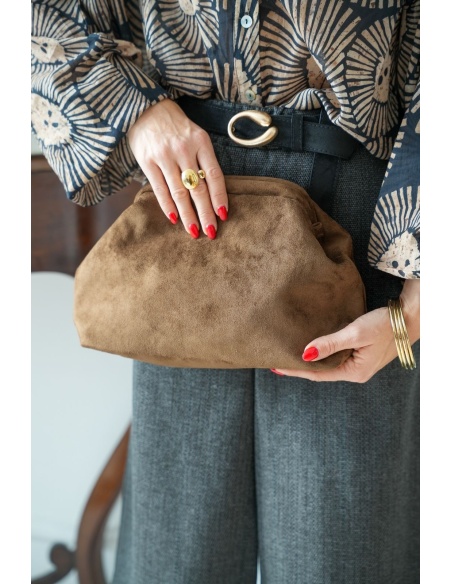 Sac Suédine Marron FIKAS Noho - 1 | Accueil