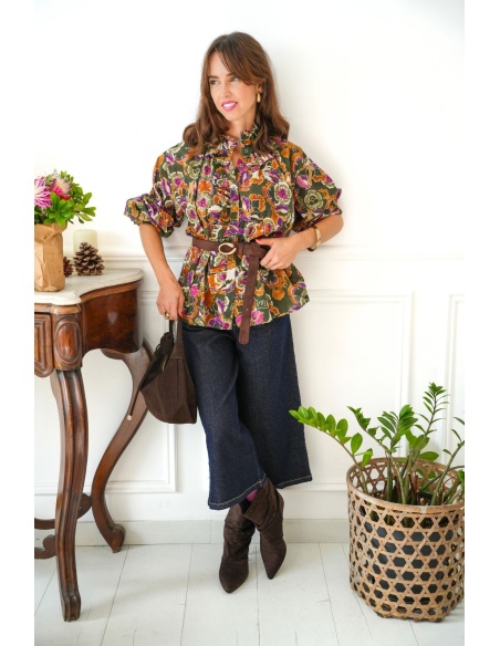 Pantalon Jupe Culotte Denim Brut KIMA Noho - 1 | RUNTER