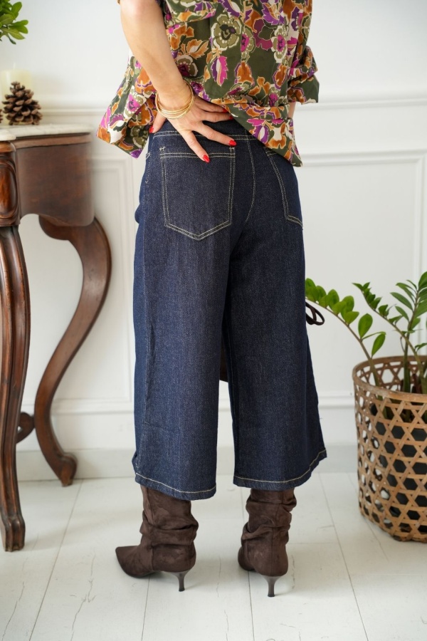 Pantalon Jupe Culotte Denim Brut KIMA Noho - 1 | BAS 2