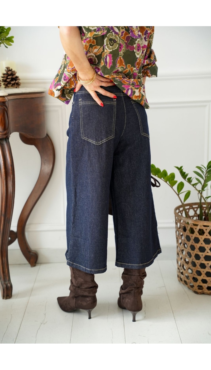 Pantalon Jupe Culotte Denim Brut KIMA Noho - 2 | BAS