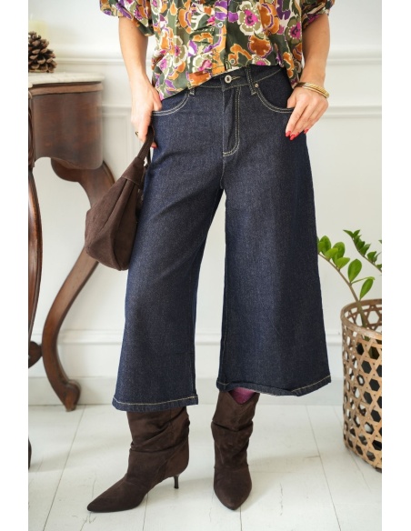 Pantalon Jupe Culotte Denim Brut KIMA Noho - 3 | BAS