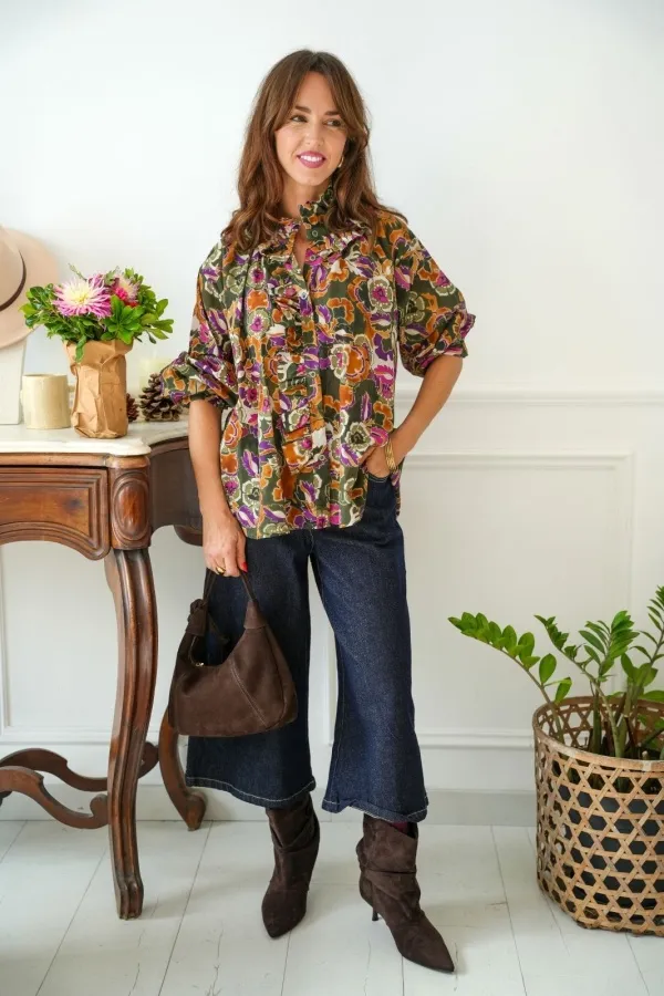 Chemisier Fleurs Vert Johanna DROSIA Johanna - 1 | Welcome 2