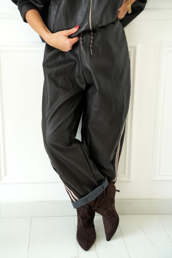 Pantalon Marron Bandes Johanna VELIKA Noho - 1 | Willkommen 2