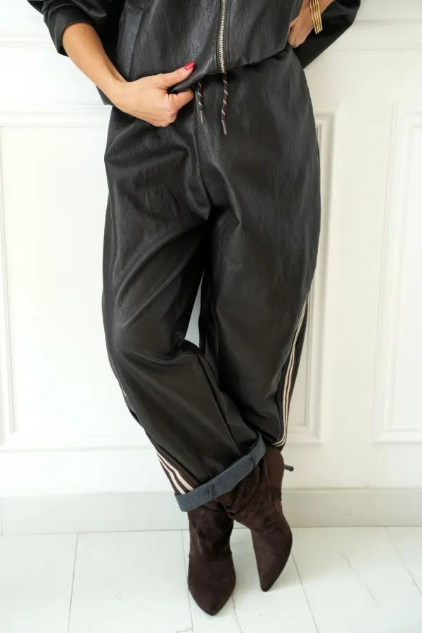 Pantalon Marron Bandes Johanna VELIKA Noho - 1 | Welcome 2