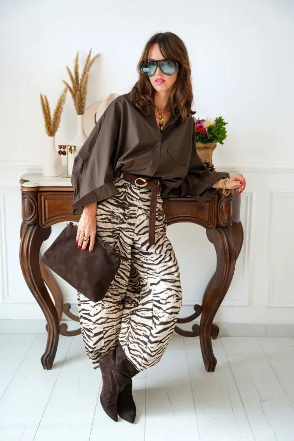 Pantalon Large Zèbre OUJDA Noho - 1 | Welcome