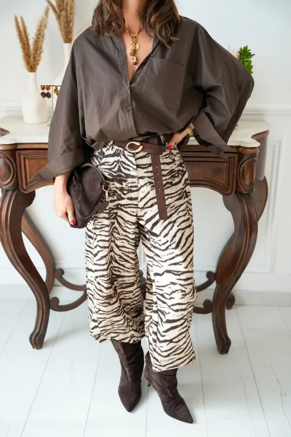 Pantalon Large Zèbre OUJDA Noho - 1 | Welcome 2