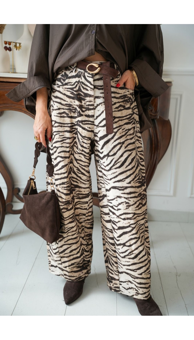 Pantalon Large Zèbre OUJDA Noho - 3 | Accueil