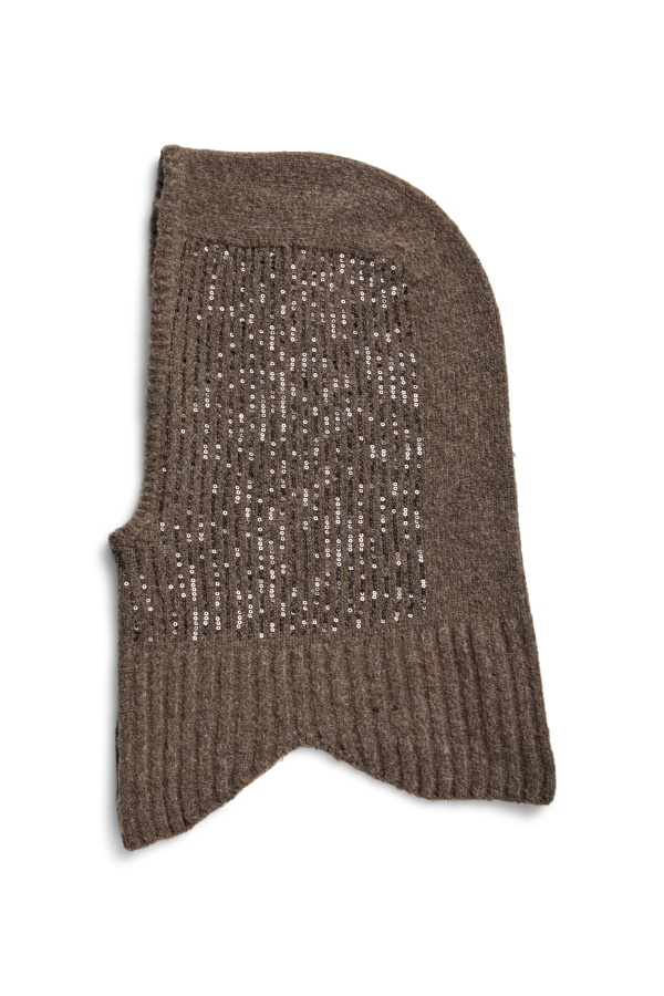 Cagoule Sequin Coffee Quartz PCABBY PIECES - 4 | ACCESSOIRES