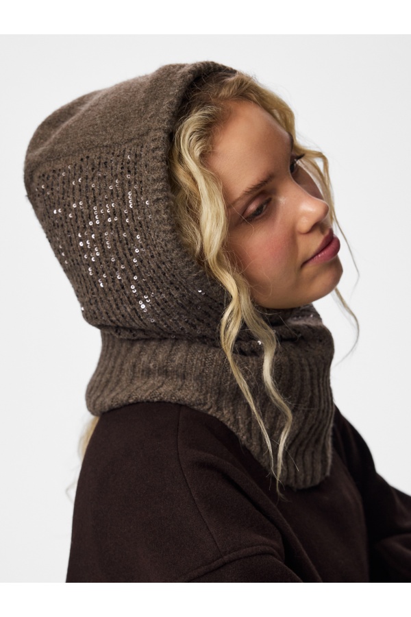 Cagoule Sequin Coffee Quartz PCABBY PIECES - 4 | ACCESSOIRES 2