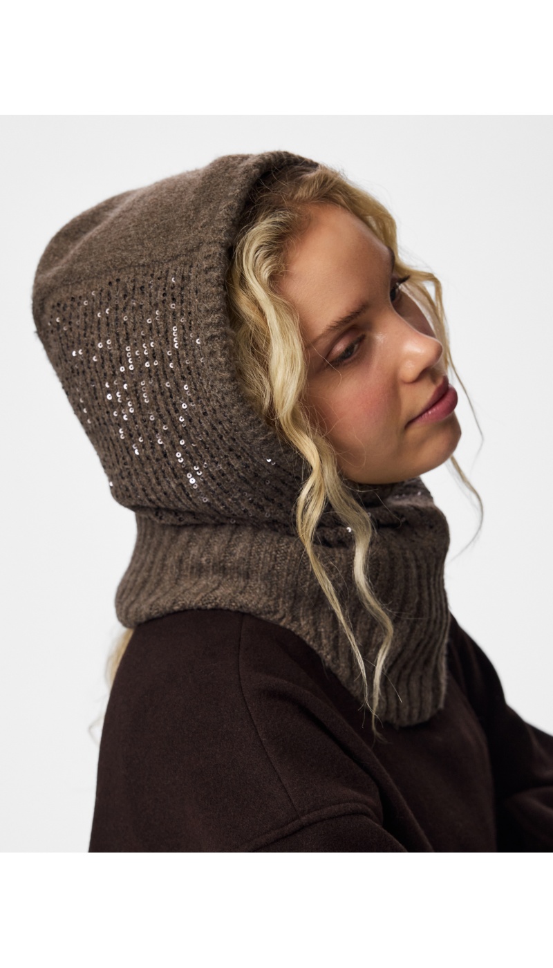 Cagoule Sequin Coffee Quartz PCABBY PIECES - 1 | ACCESSORI