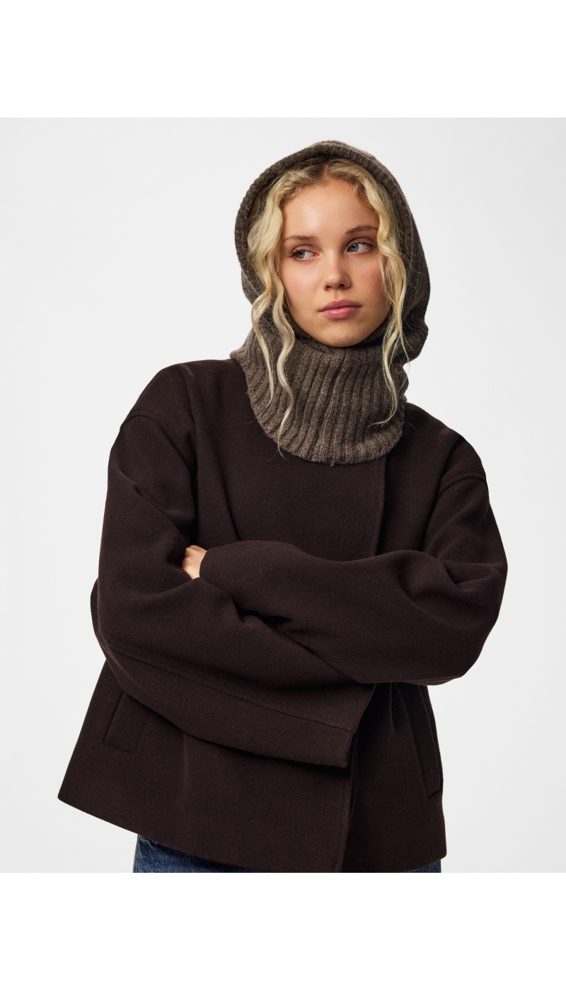 Cagoule Sequin Coffee Quartz PCABBY PIECES - 2 | ACCESSOIRES