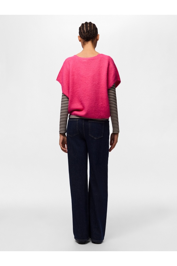 Pull Maille Shocking Pink PCALLIE PIECES - 1 | HAUTS 2