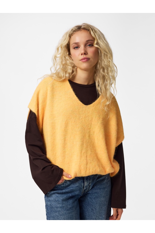 Pull Maille Orange Pop PCALLIE PIECES - 1 | TOP