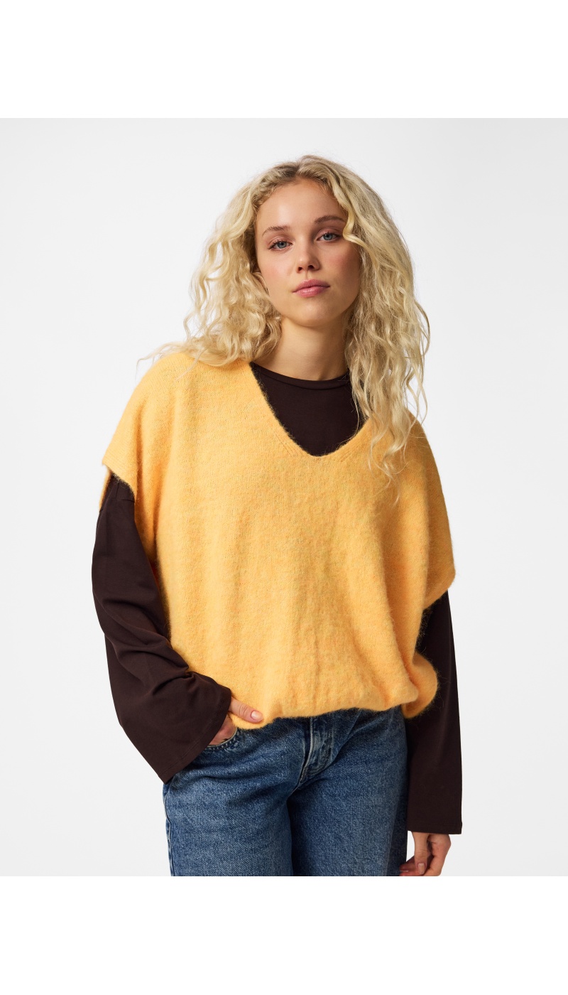 Pull Maille Orange Pop PCALLIE PIECES - 1 | TOP
