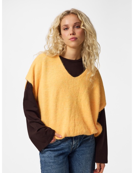 Pull Maille Orange Pop PCALLIE PIECES - 1 | HAUTS