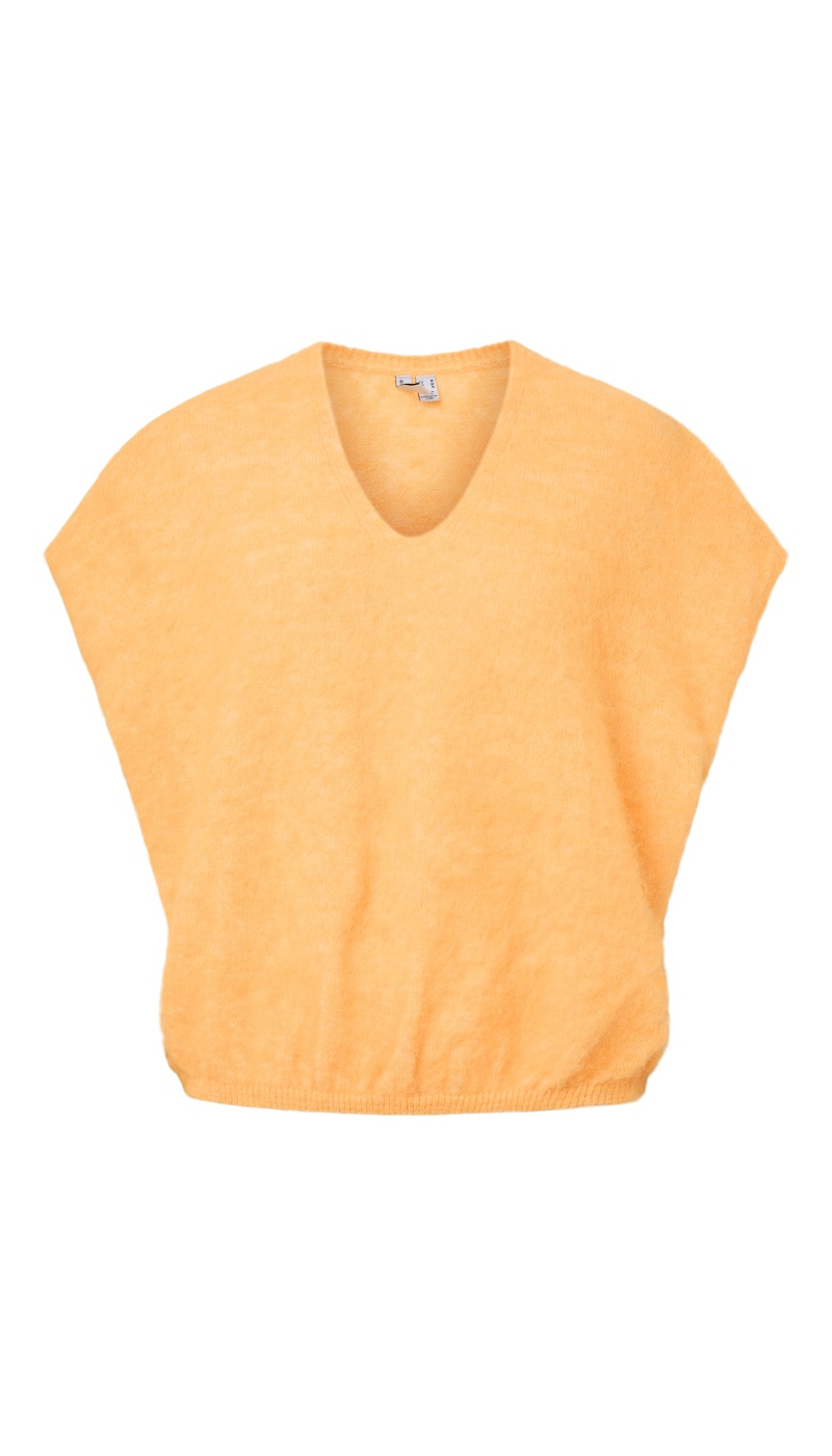 Pull Maille Orange Pop PCALLIE PIECES - 4 | TOP