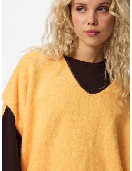 Pull Maille Orange Pop PCALLIE PIECES - 3 | TOP