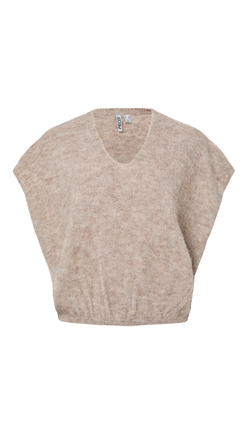 Pull Maille Greige PCALLIE PIECES - 5 | HAUTS