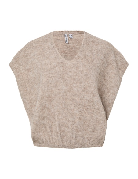 Pull Maille Greige PCALLIE PIECES - 5 | TOP