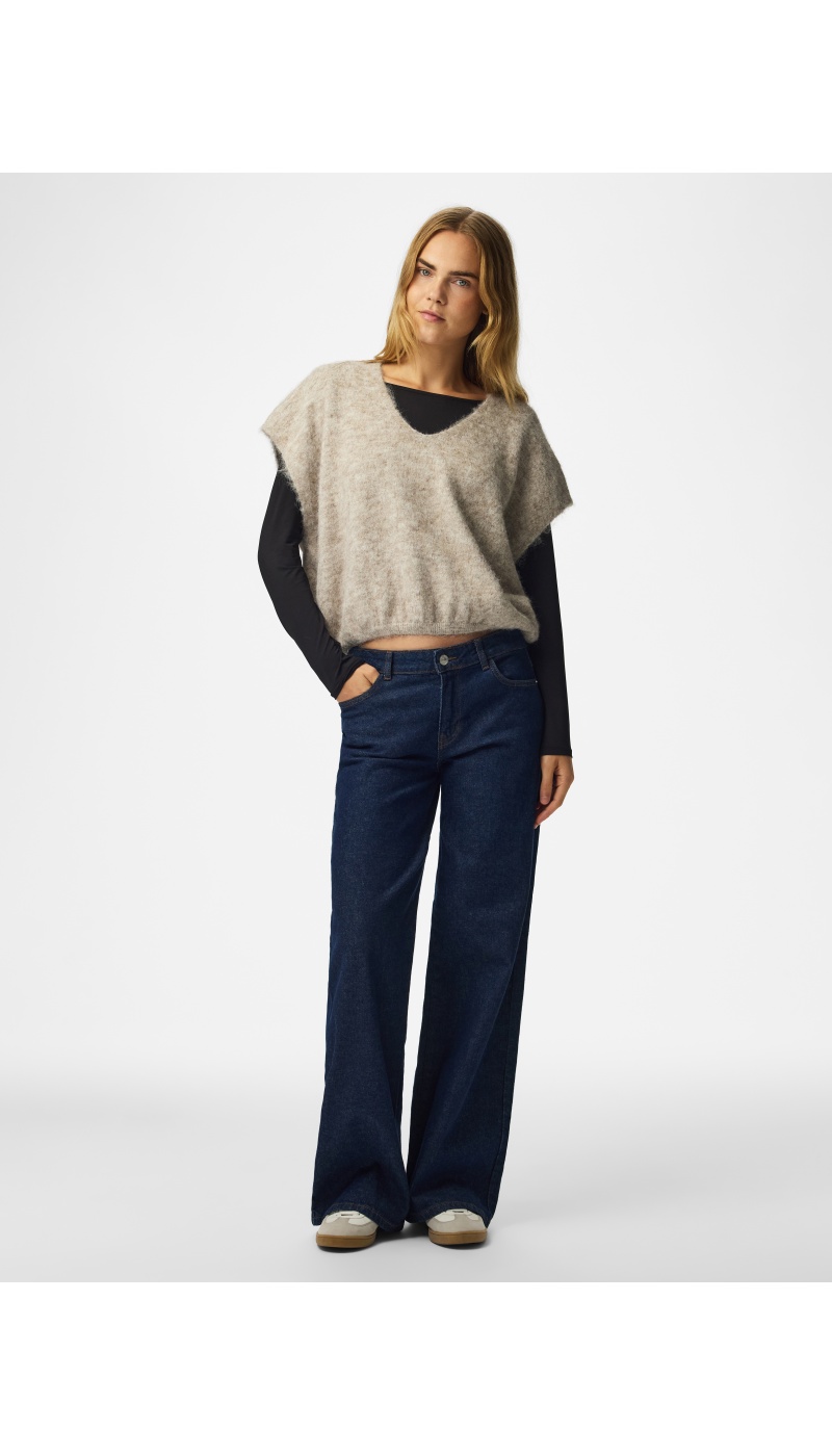 Pull Maille Greige PCALLIE PIECES - 1 | TOP