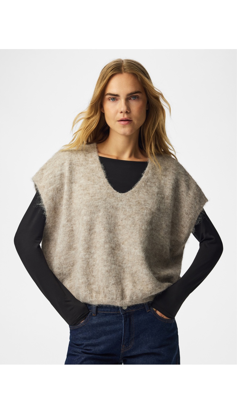 Pull Maille Greige PCALLIE PIECES - 3 | HAUTS