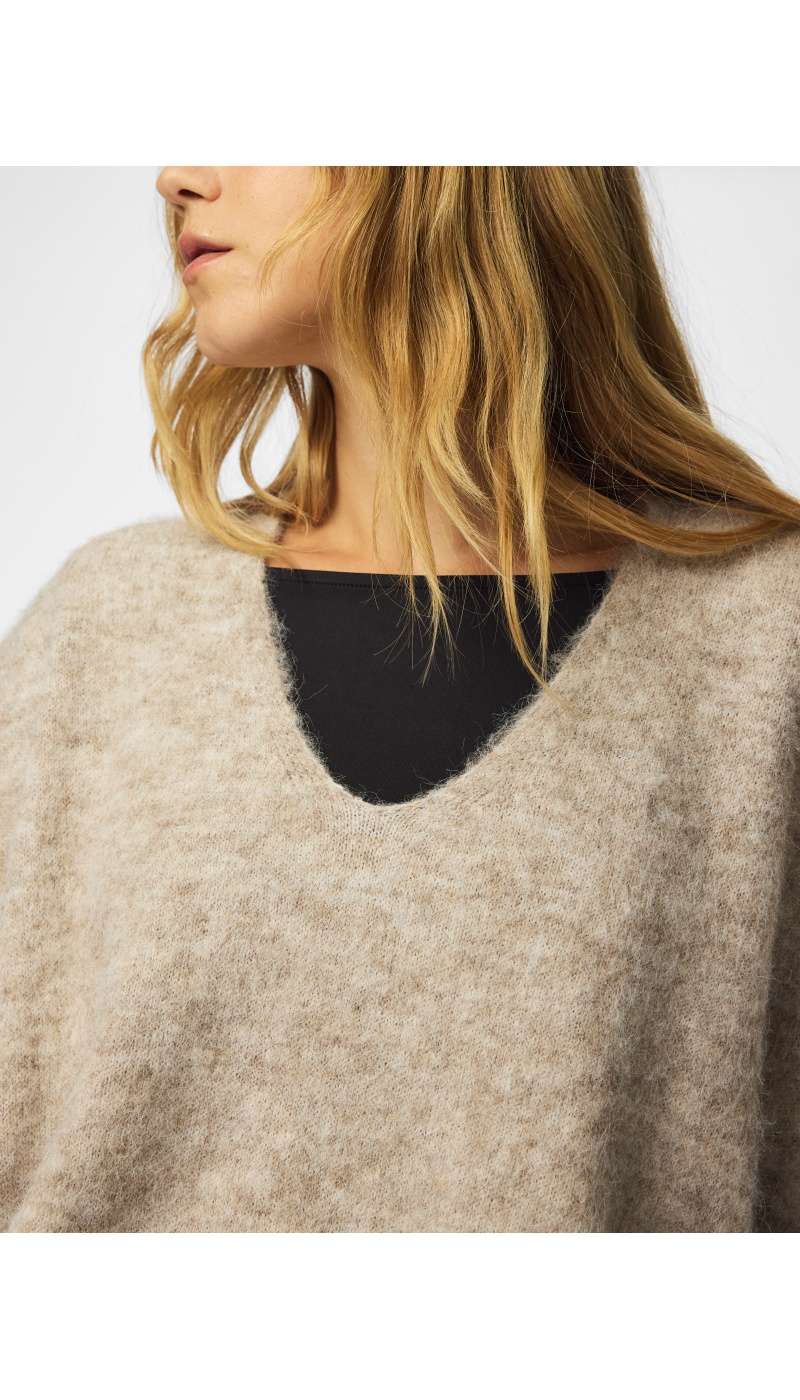 Pull Maille Greige PCALLIE PIECES - 4 | TOP
