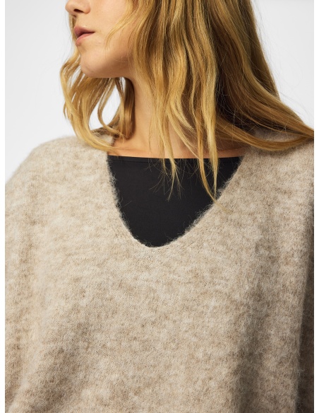 Pull Maille Greige PCALLIE PIECES - 4 | TOP